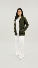 BATA MUJER VERDE MILITAR ANTIFLUIDO