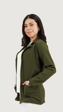 BATA MUJER VERDE MILITAR ANTIFLUIDO