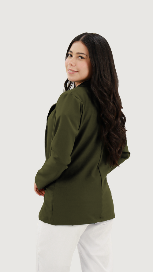 BATA DE MUJER VERDE MILITAR ANTIFLUIDO