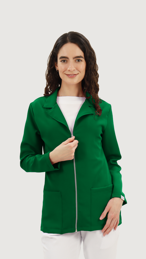 BATA DE MUJER VERDE BANDERA ANTIFLUIDO